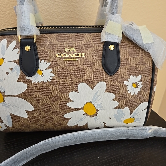 Coach Rowan Satchel In Signature Canvas With Floral Print - Picture 7 of 14